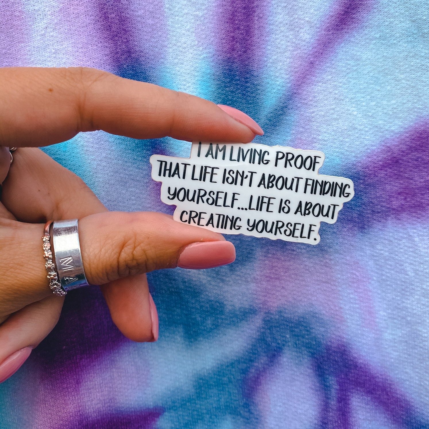 STICKER- "Life is about creating yourself"