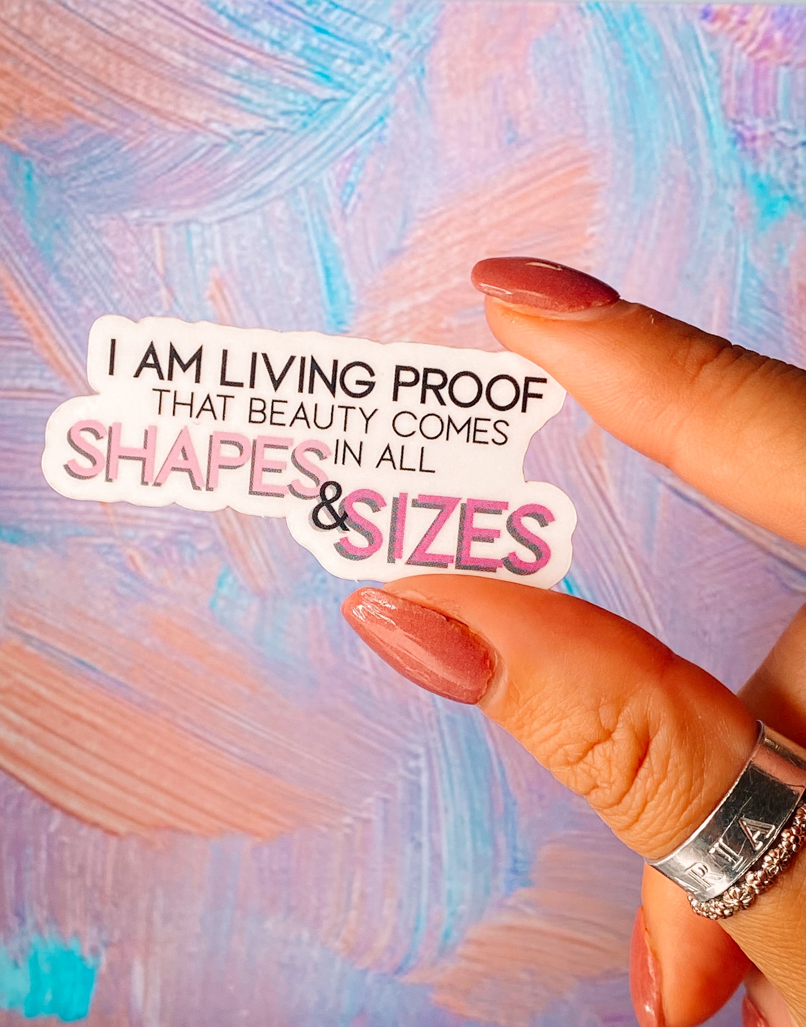 STICKER- "Beauty comes in all shapes & sizes"