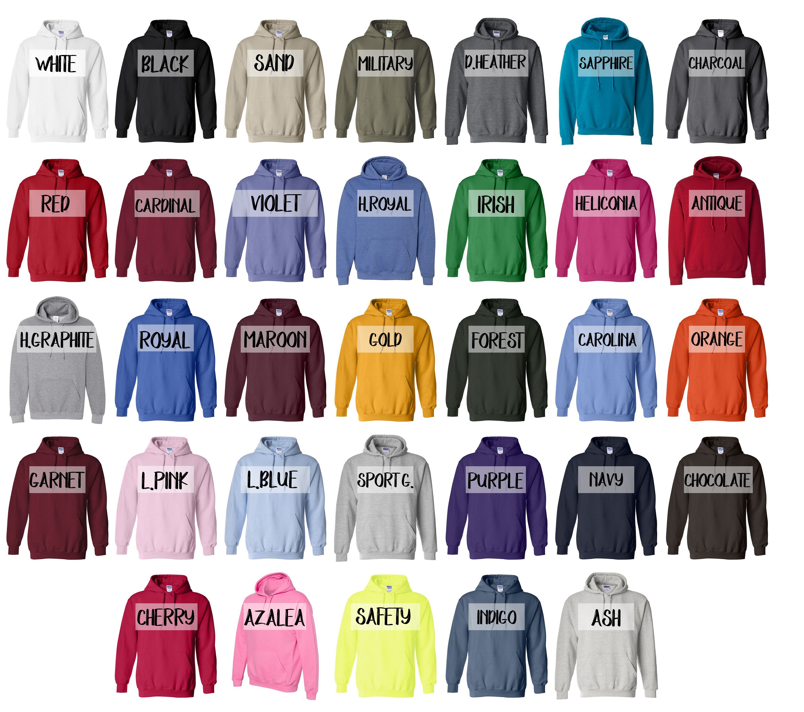 Couple Colored Hoodies